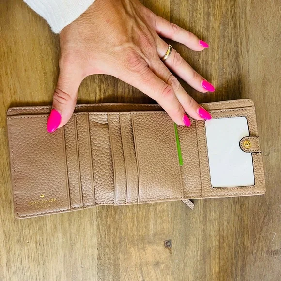 Kate Spade Taupe Leather Wallet - Picture 3 of 9